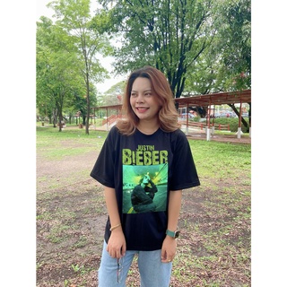 เสื้อลาย จัสติน บีเบอร์ justin Bieber ทรงโอเวอร์ไซส์ Cotton100% Combed N.30 Super Premuim Quality