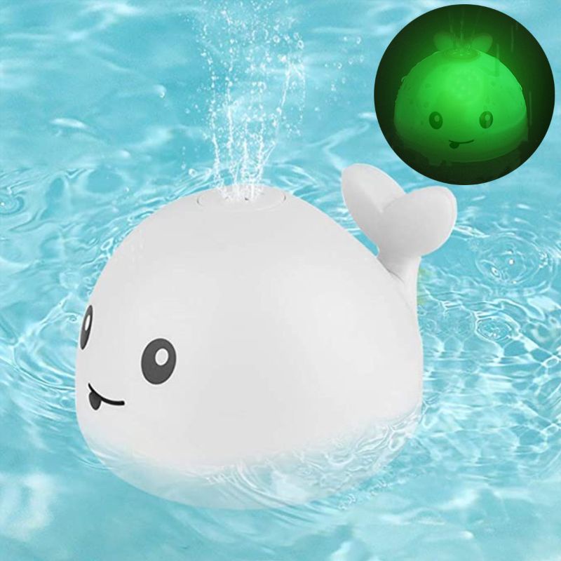 Baby Light Up Bath Tub Toys Whale Water Sprinkler Pool Toys for