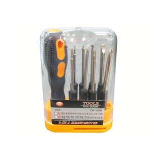 ไขควงชุดเล็ก 8 ชิ้น ซิโน 8EA/SET SHINO SCREWDRIVER SET