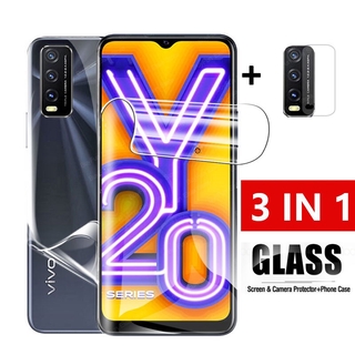 ฟิล์มไฮโดรเจล ป้องกันหน้าจอ 3 In 1 สําหรับ Vivo Y20 Y20i Y30 Y50 Y20 20i 30 50