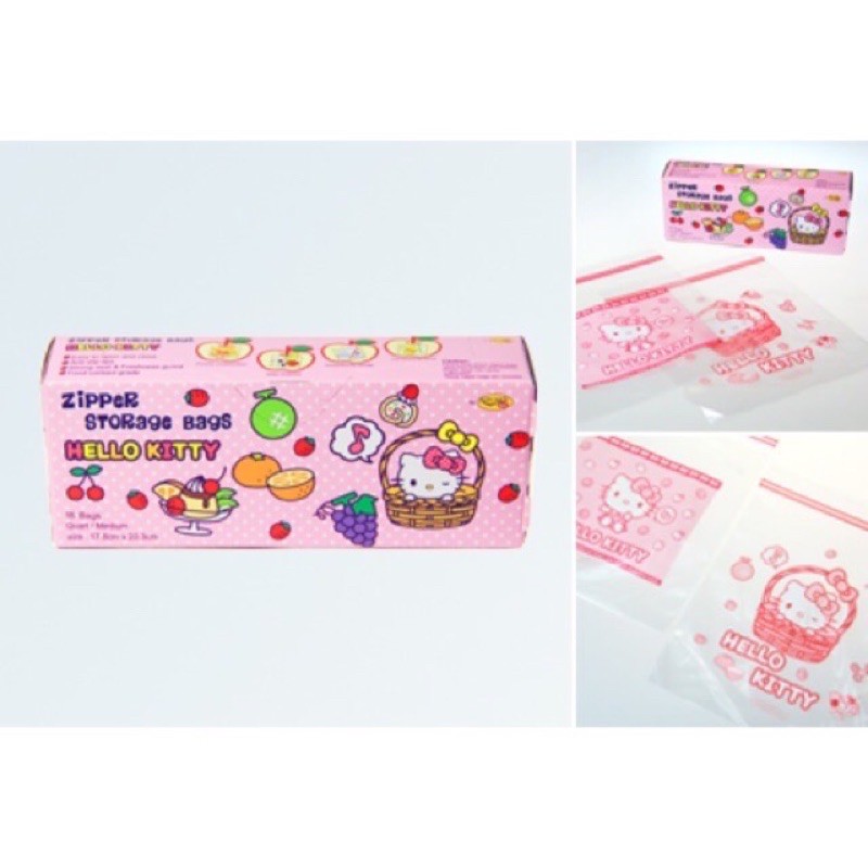 *ลดอิก10%ใส่โค้ดANNKT099เมื่อซื้อ1บาทแรกลดทั้งร้านปัง หมดเขต30เมย.นี้เท่านั้น .. Kitchen Neat ถุงซิปลายคิตตี้