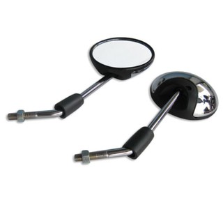 "NEW" SUZUKI SCOOTER HONDA MIRROR SET (10 mm.) "CHROME" // กระจกมองข้าง แบบวงกลม เหล็กชุบโครม สินค้าคุณภาพดี