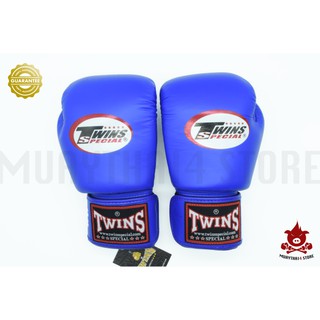 นวมชกมวย TWINS SPECIAL BOXING GLOVES BGVL-3 Blue นวมต่อยมวย หนังแท้ สีฟ้าเข้ม