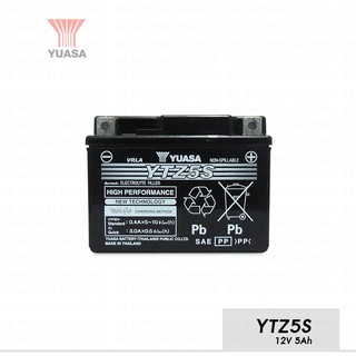 แบตมอไซค์ แบตมอเตอร์ไซค์ แบตเตอรี่ มอเตอร์ไซค์. แบตเตอรี่ รถมอเตอร์ไซค์  YUASA  YTZ5S 12V 5Ah