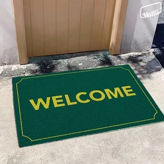 [ Mattii New Welcome ] พรมดักฝุ่น พรมเช็ดเท้า ใยดักฝุ่น พิมพ์ลาย สัมผัสนุ่ม ทำความสะอาดง่าย (ลายลิขสิทธิ์มีเฉพาะทางร้าน)