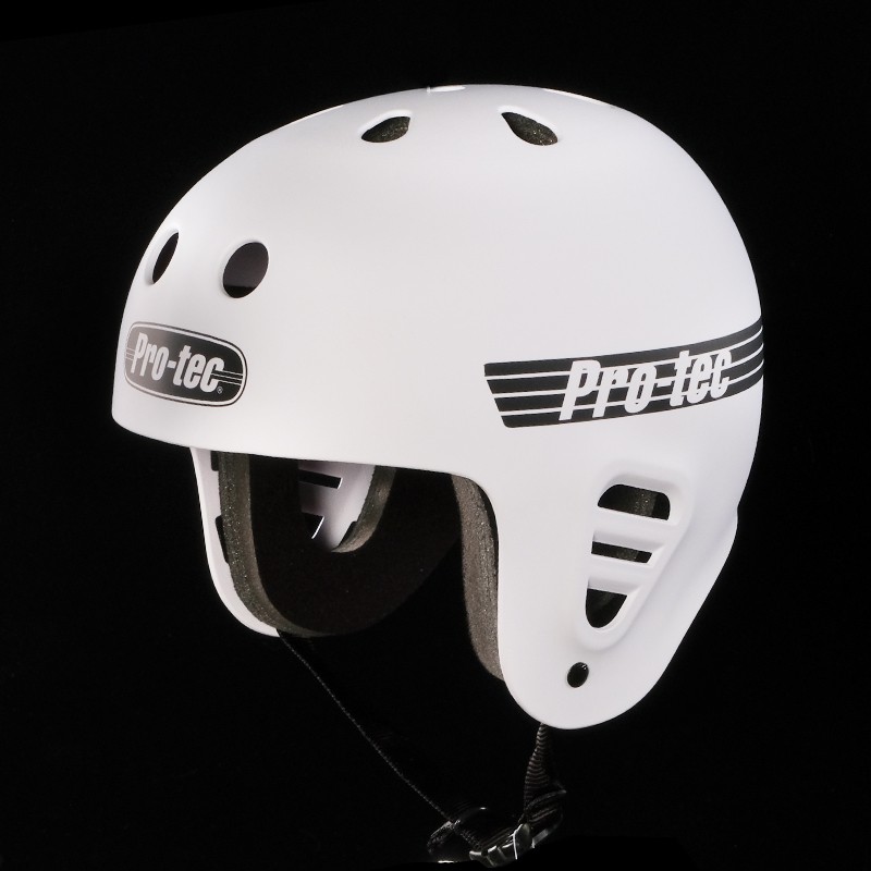 Pro-Tec Full Cut Certified Helmet Gloss White Protec Skateboard Helmet