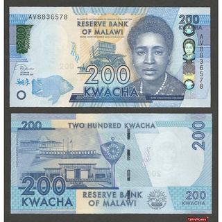 ธนบัตรประเทศ มาลาวี MALAWI ราคา 200 ควาชา รุ่นปี 2019 P-60 สภาพใหม่เอี่ยม 100%UNC ไม่ผ่านการใช้ สำหรับสะสม