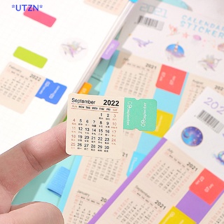 Utzn&gt; ใหม่ สติกเกอร์ปฏิทิน กระดาษโน้ตบุ๊ก แพลนเนอร์ 2022 2 ชิ้น