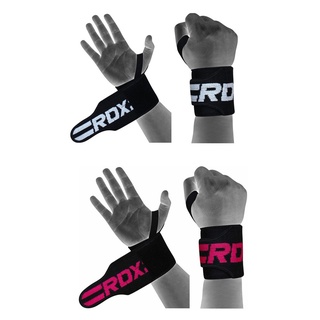 ที่รัดข้อมือยกน้ำหนัก RDX W2 POWER LIFTING WRIST WRAPS