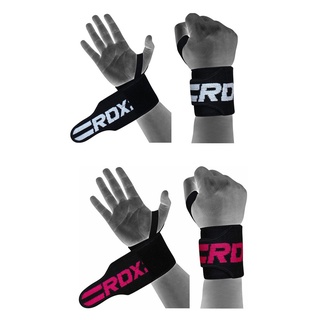 ที่รัดข้อมือยกน้ำหนัก RDX W2 POWER LIFTING WRIST WRAPS