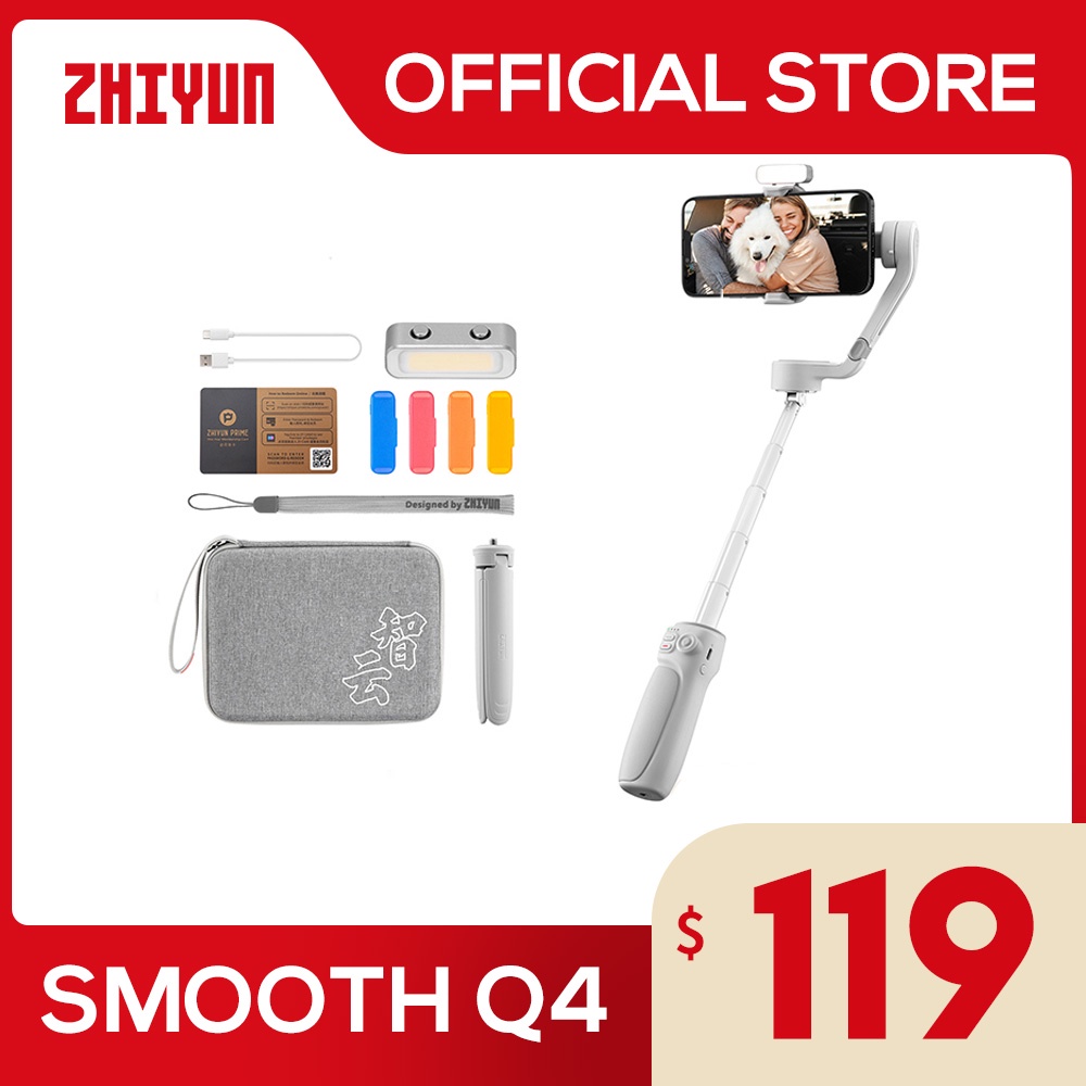 ZHIYUN Official Smooth Q4 Smartphone Gimbal 3-Axis Handheld Stabilizer Phone Gimbals for iPhone 13 p