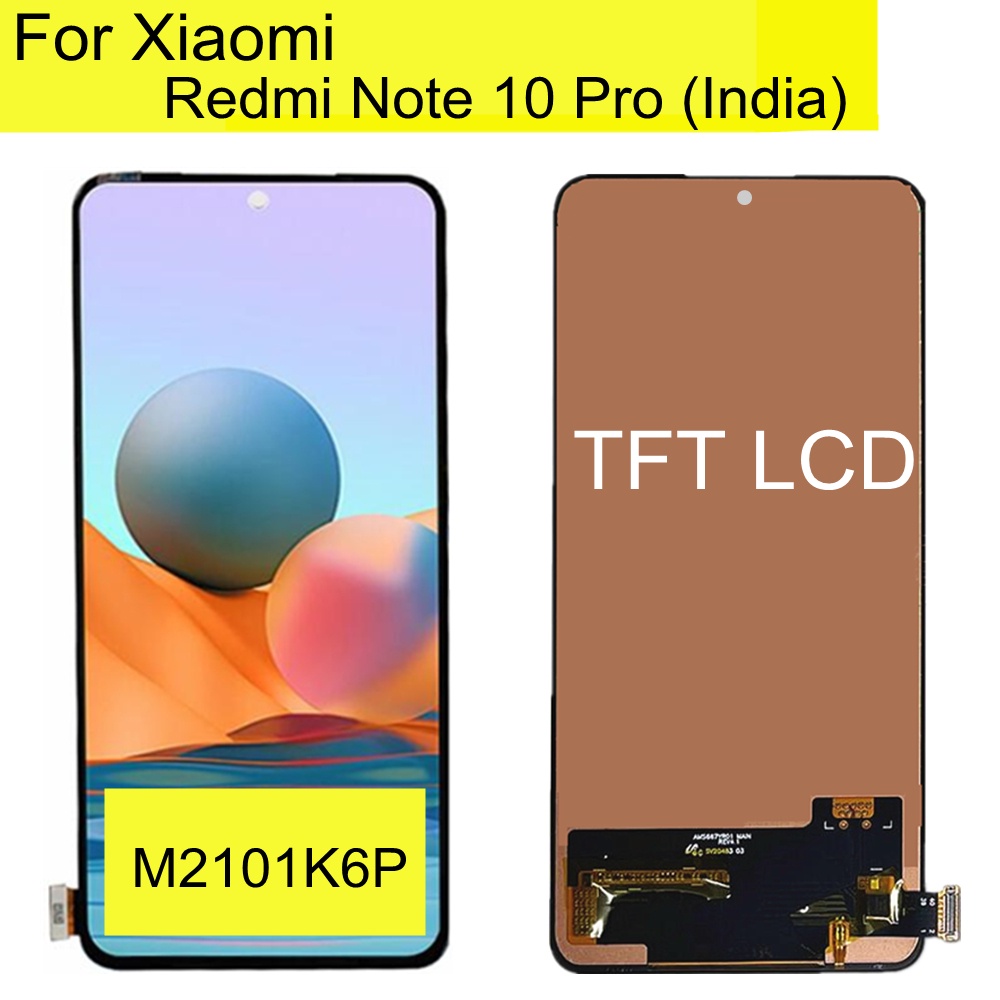 6.67" TFT LCD For Xiaomi Redmi Note 10 Pro (India) M2101K6P LCD Display