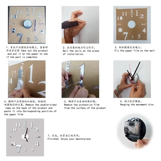 สติกเกอร์นาฬิกาดิจิทัล 3D เรืองแสง ไร้กรอบ DIY สําหรับตกแต่งผนังบ้าน ห้องนั่งเล่น สํานักงาน