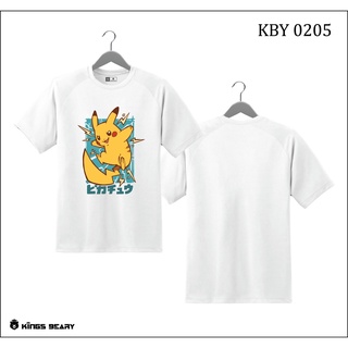 ▣▫☃เสื้อยืดคอกลม Pokemon Pikachu Attack Unisex - KBY 0205 เสื้อยืดผู้หญิง