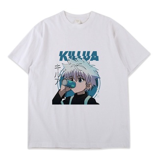 ผลิตภัณฑ์ใหม่👕เสื้อยืดแขนสั้น พิมพ์ลายการ์ตูน Hunter X Hunter Killua Zoldyck แฟชั่นฤดูร้อน สําหรับผู้ชาย 2022