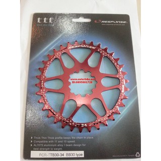 ใบจานหน้า Response Chainring FCR-TTB30- 34T BB30 type Red