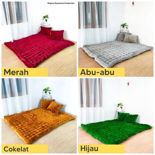 Kasur Lantai Matras Bulu Rasfur Gender Empuk Tebal Free 2 Bantal