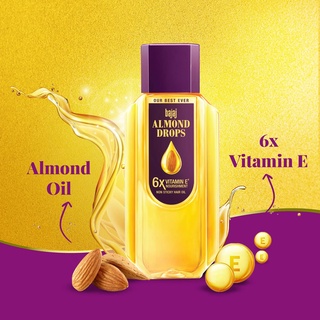 Almond Drops น้ำมันอัลมอนด์ สำหรับใส่ผม (Almond oil) วิตามิน E สูง บำรุงหนังศรีษะและเส้นผม ขนาด 19 และ 45 มล