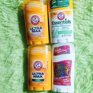 มีหลายตัว OLD SPICE Arm and Hammer Essential fresh powder Lady speed stick deodorant โรลออน อาร์มแอนด์แฮมเมอร์