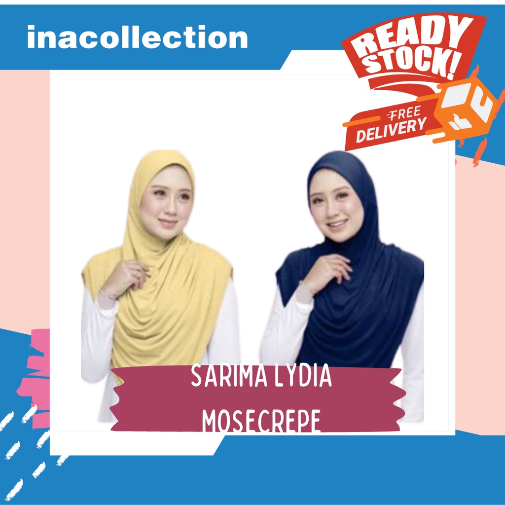 [RM10] SARIMA LYDIA MOSECREPE / TUDUNG SARUNG LYDIA AWNING SCUBA