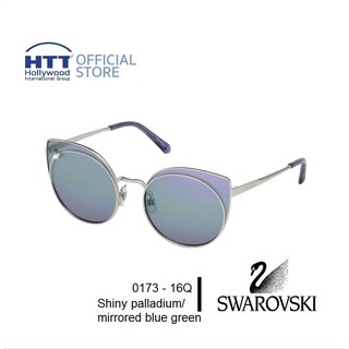 Swarovski SK0173-16Q กรอบกันแดด สวารอฟสกี้ สี Silver/blue แว่นตาประดับด้วยเพชรคริสตัลของ SWAROVSKI ดีไซน์อิตาลี