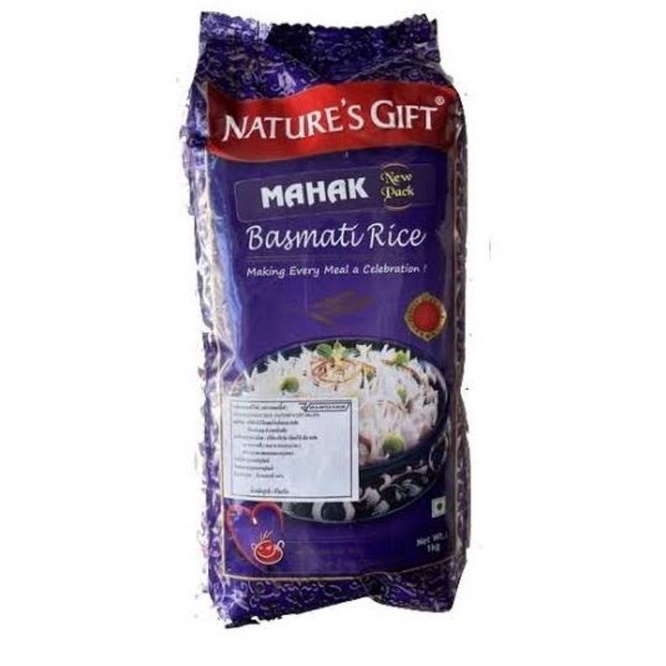 Nature's Gift Mahak Basmati Rice   เนเจอร์กิฟ มาฮัก ข้าวบัสมาติ 1kg