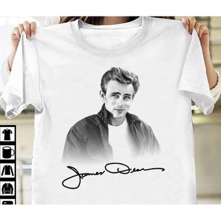 ใหม่ James Dean เอกลักษณ์เสื้อยืดสีขาวผู้ชายขนาด S-3XL เสื้อยืดขำขันแบรนด์ T เสื้อผู้ชาย คุณภาพสูงเสื้อยืดลำลองแขนสั้นคอ