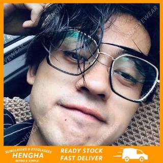 【HENGHA】【พร้อมสต็อก】เวสเทิร์ออกแบบสีดำกรอบแว่นตาผู้หญิง / ผู้ชายสายตาสั้นแว่นตา