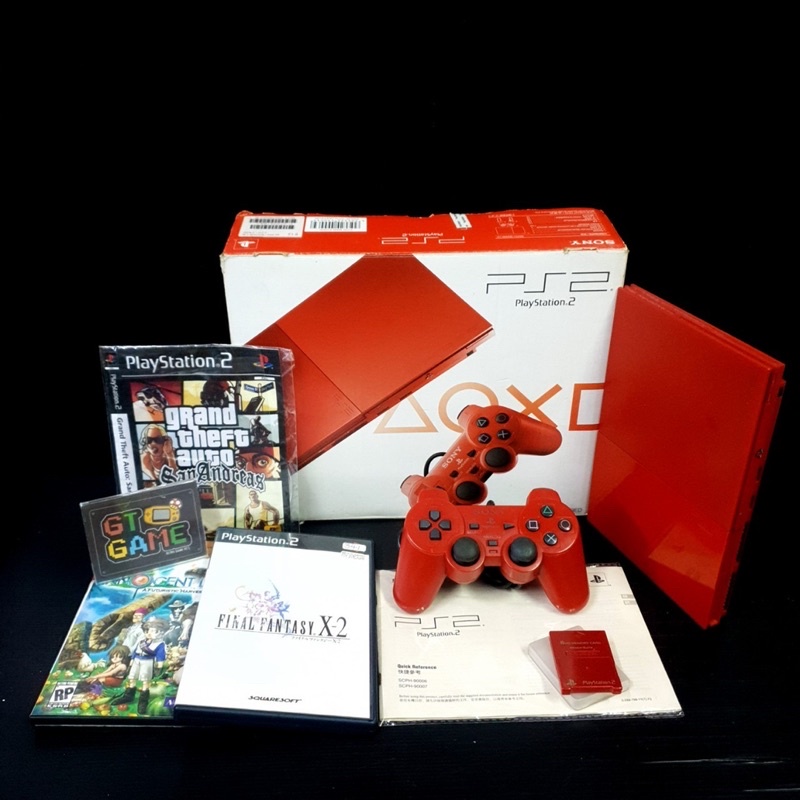 PlayStation2 - 本体プレイステーション２ PS2海外版レッド SCPH-90006CR PS2 Hard The main body of PlayStation 2, Sinaver Red (SCPH