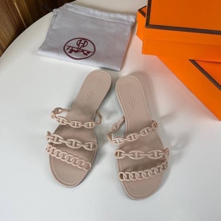 HERMES JELLY SANDALS สามสาย พร้อมส่งแล้ว สีที่ขายดีตอดกาล ทำจากวัสดุคุณภาพดี