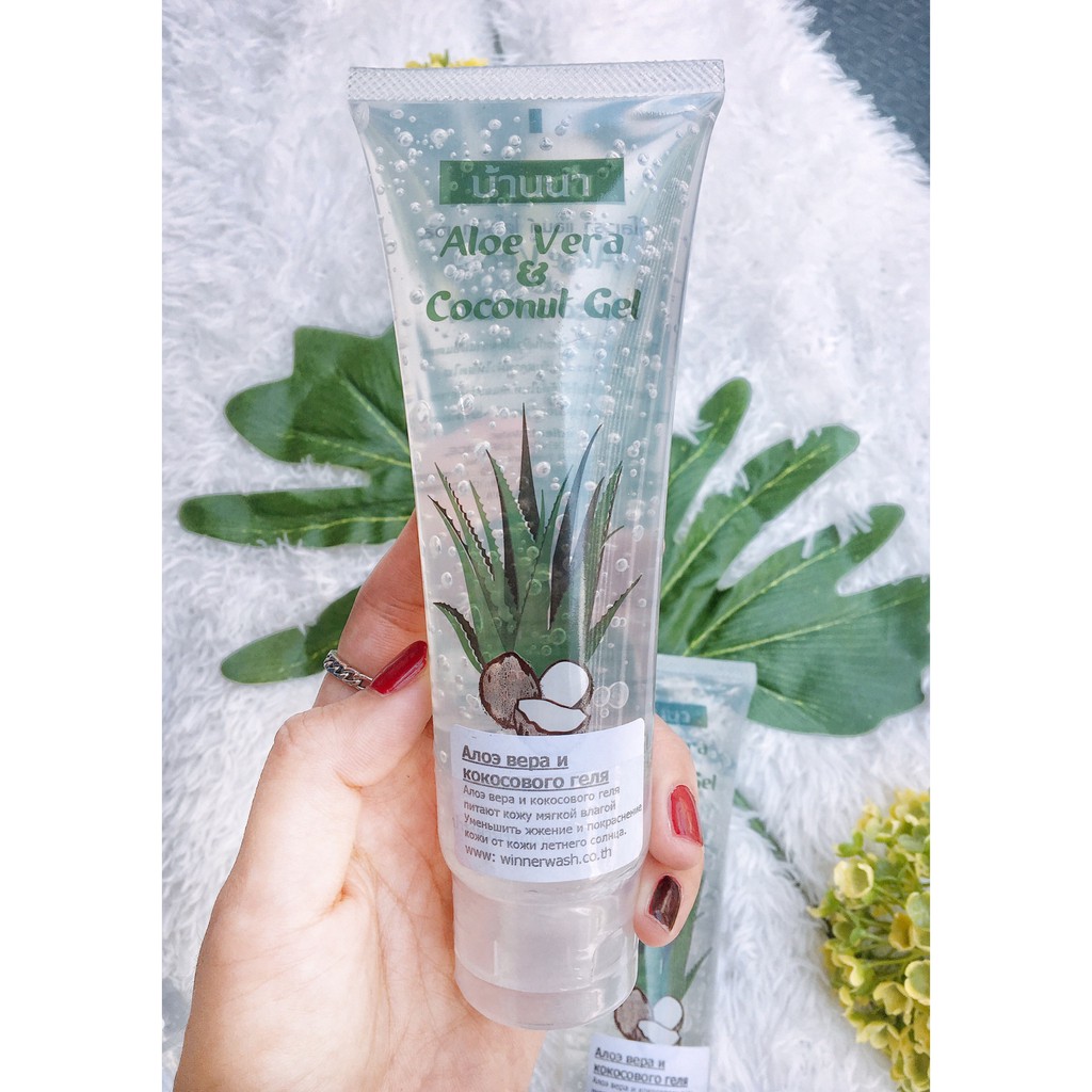 Banna Aloe Vera & Coconut gel 100g. บ้านนาเจลทาผิว เจลว่านหางจระเข้+น้ำมันมะพร้าว