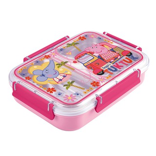 กล่องข้าวแสตนเลสลาย Peppa Pig สีชมพู (ลิขสิทธิ์แท้จากประเทศอังกฤษ)