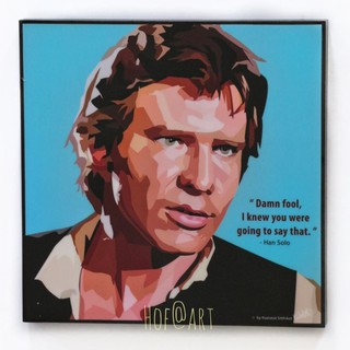 Han Solo ฮาน โซโล Star Wars สตาร์ วอร์ส รูปภาพ​ติด​ผนัง​ pop art แต่งบ้าน ของขวัญ กรอบรูป​ โปสเตอร์