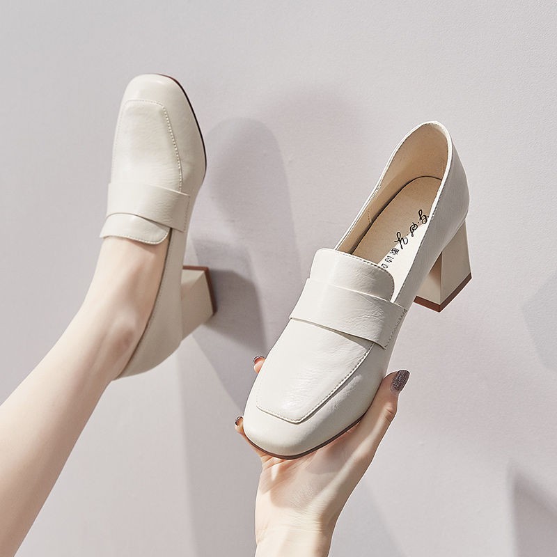 loafer block heel shoes