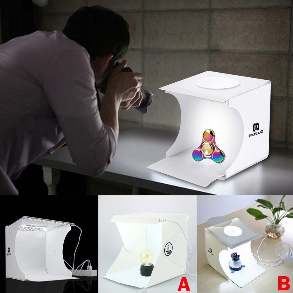 Mini 2 LED Light Room Photo Studio Lighting Tent Backdrop Cube Box JDPJ