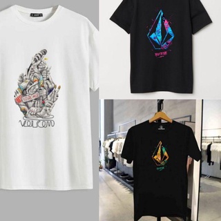 เสื้อยืดผ้าฝ้ายพิมพ์ลายแฟชั่น &lt;Cod# Volcom stones distro branded Shirts - เสื้อเชิ้ต แจกจ่าย สําหรับผู้ชาย ผู้หญิง - เสื