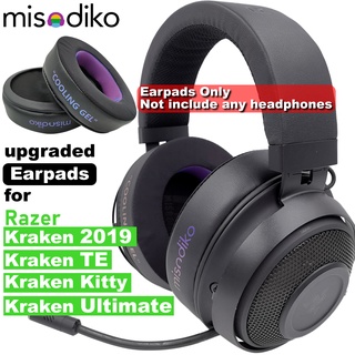 Misodiko แผ่นครอบหูฟัง แบบเปลี่ยน สําหรับ Razer Kraken 2019 Ultimate TE BT Kitty