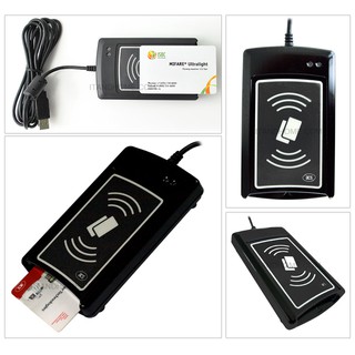 2in1 เครื่องอ่านเขียนบัตรประชาชน Smart Card พร้อมเครื่องอ่านเขียน บัตร RFID Mifare 13.56MHz ACR1281U USB Dual face smart