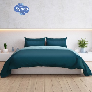  Synda ชุดเซทผ้าปูที่นอน รุ่น PLENARY LAPIS BLUE - Cotton Satin 500 เส้นด้าย