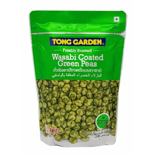 ทองการ์เด้น ถั่วลันเตาอบ เคลือบรสวาซาบิ ขนาด 500กรัม/ถุง Tong Garden Wasabi Coated Green Peas