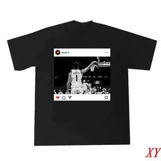 เสื้อยืดแขนสั้น ผ้าฝ้าย พิมพ์ลาย Xy Nba Devonbook สไตล์ฮิปฮอป เรโทร สําหรับคู่รัก