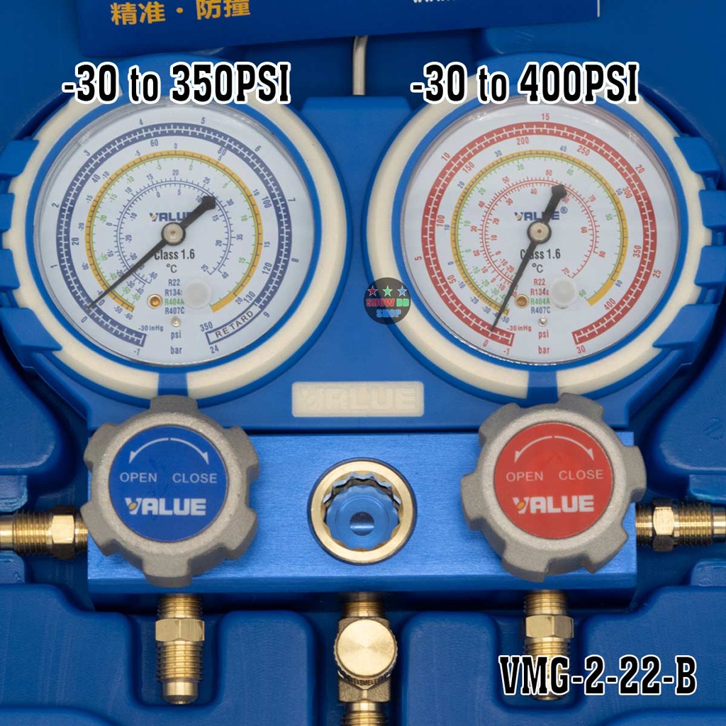 ชุดเกจ์วัดน้ำยาแอร์ VALUE รุ่น VMG-2-R22-B และ VMG-2-R134a-B วัดน้ำยา R22 R407c R404a R134a แอร์บ้าน แอร์รถยนต์ ตู้เย็น ราคา ถูกที่สุด ดีลบีเคเค แกลเลอรีภาพที่ 5