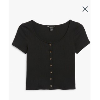 Monki💯Cropped button-up top