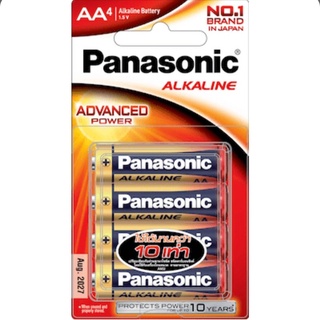 ถ่านอัลคาไลน์พานาโซนิค AA แพ็ค 4 Panasonic