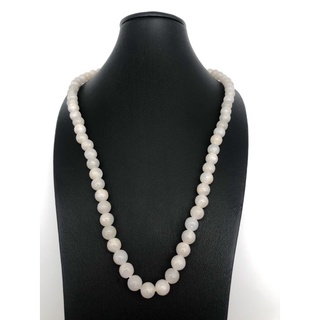 100% Natural White Jade Beaded Necklace / Top High Quality Premium Jade / Beautiful Natural White Jade Necklace Jewelry.