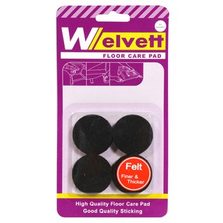 แผ่นรองและกันกระแทก สักหลาด WELVETT กลม 35X3 MM BK 12ชิ้น อุปกรณ์เฟอร์นิเจอร์ เฟอร์นิเจอร์และของแต่งบ้าน WELVETT 35X3MM