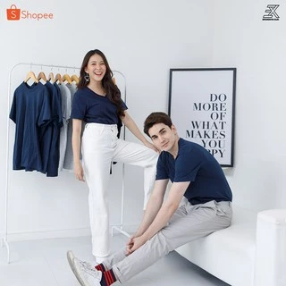 Expogarment เสื้อยืดสีกรมท่า คอกลม คอวี คอตตอน100% ไม่มีตะเข็บข้าง ไซส์S-6XL หดเกิน3%ยินดีคืนเงิน