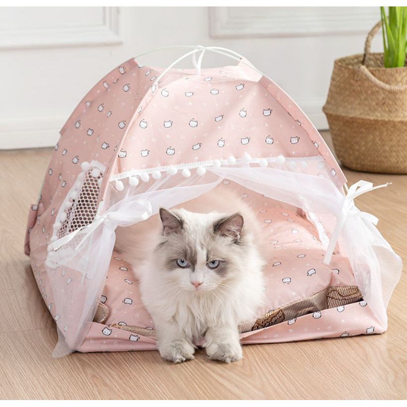 💕เต้นท์แมว ที่นอนแมว💥 L,XL กระโจม เต็นท์แมว ขนาดใหญ่ บ้านแมว บ้านสุนัข ถอดออกได้และล้างทำความสะอาดได้ - รูปที่ 2