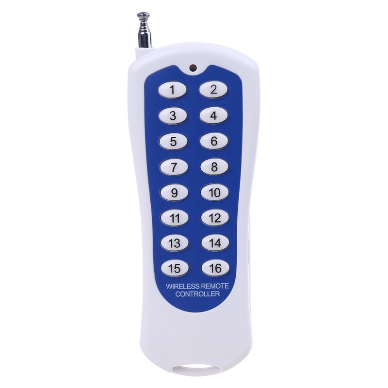QUU DC12V 16CH RF รีโมทคอนโทรลไร้สาย 16 คีย์เครื่องส่งสัญญาณไร้สายสําหรับสัญญาณเตือน