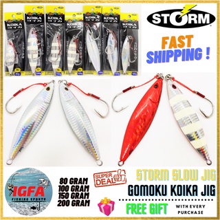 [IGFA] Storm Gomoku KOIKA Jig จิ๊กโลหะ 200 กรัม Jig150 กรัม Jig 100 กรัม Jig 80 กรัม Jig Storm Slow Jig Gomoku Jig Slow Jigging Lure